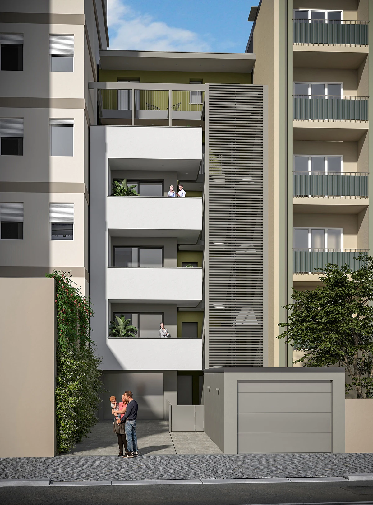 Prospetto esterno completo della Residenza Bramante, vista 5