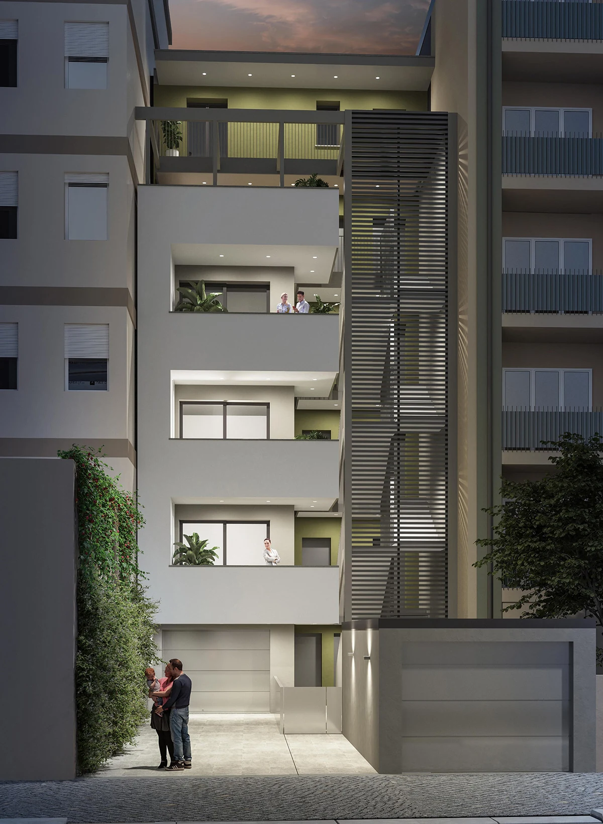 Prospetto esterno completo della Residenza Bramante, vista 6